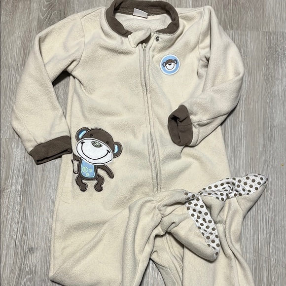 Cozy Cream and Brown Kids One Piece - Picture 1 of 1